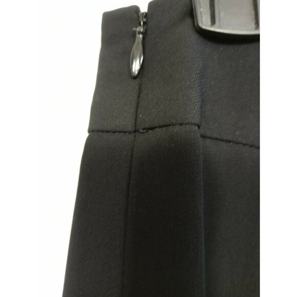 Dark Academia Black Gold Embroidery Skirt Size 4 A-line Side Zip Whimsy Preppy - Picture 7 of 9